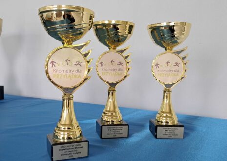 Puchary dla partnerów i sponsorów akcji.